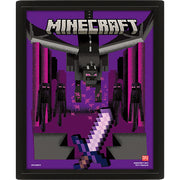 Minecraft Dragon Duel Framed 3D Picture