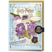Harry Potter Diagon Alley Greetings Card with Badge