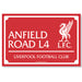 Liverpool FC Landscape LED Street Sign