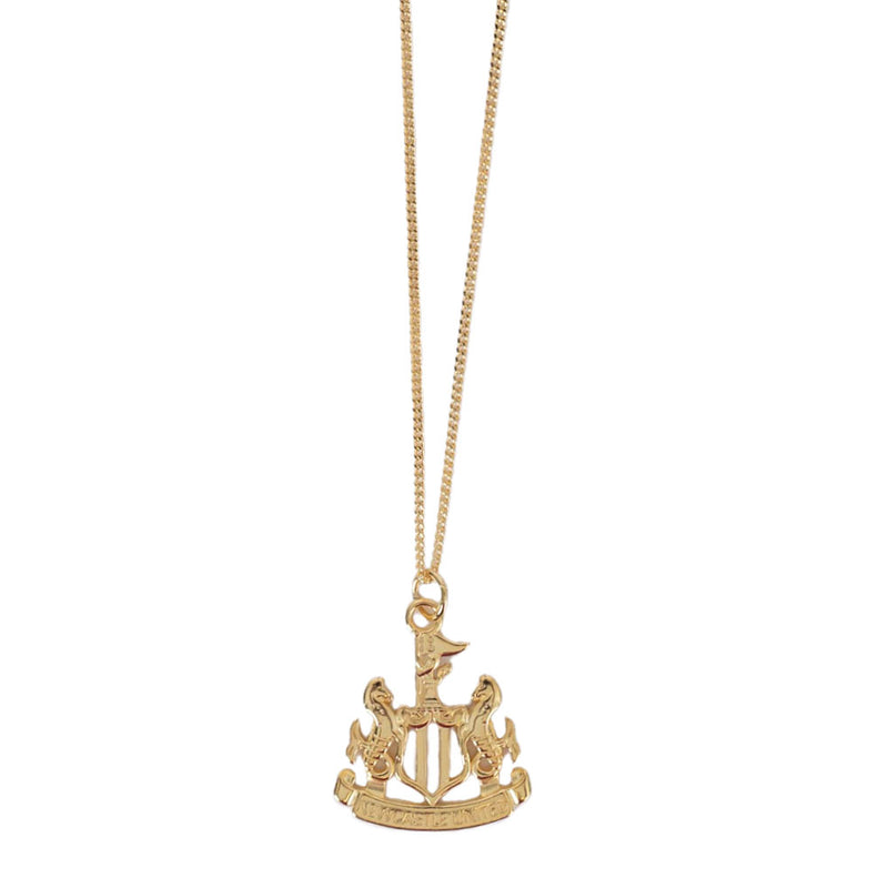 Newcastle United FC 18ct Gold Plated on Silver Pendant & Chain