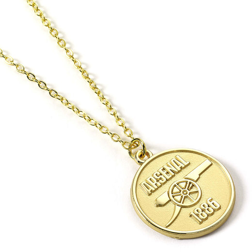 Arsenal FC Gold Finish Crest Necklace