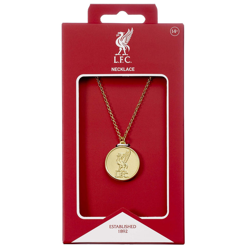 Liverpool FC Gold Finish Crest Necklace