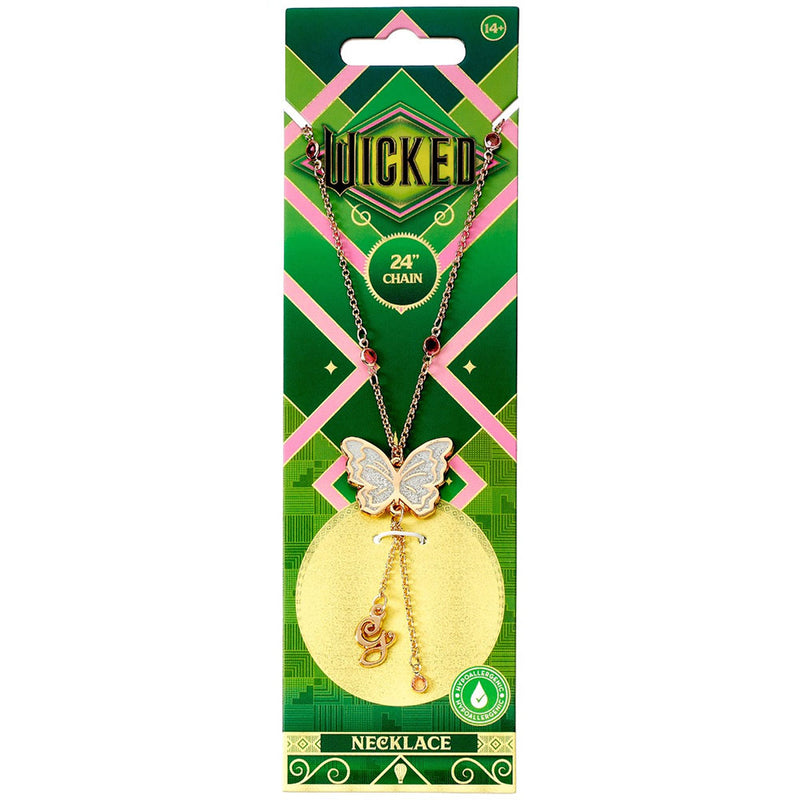 Wicked Rose Gold Glinda Buterfly Necklace