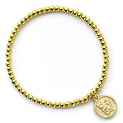 Chelsea FC Gold Finish Bead Bracelet