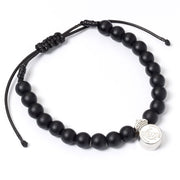 Real Madrid FC Black Bead Bracelet