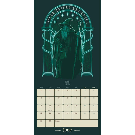 The Lord Of The Rings Square Calendar 2026