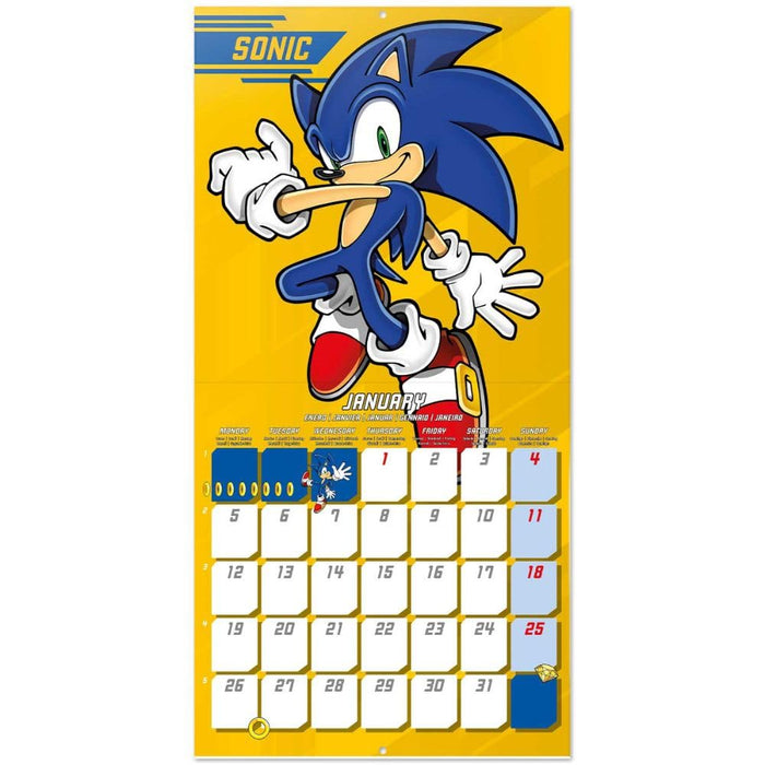 Sonic The Hedgehog Square Calendar 2026