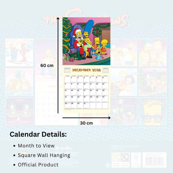The Simpsons Square Calendar 2026