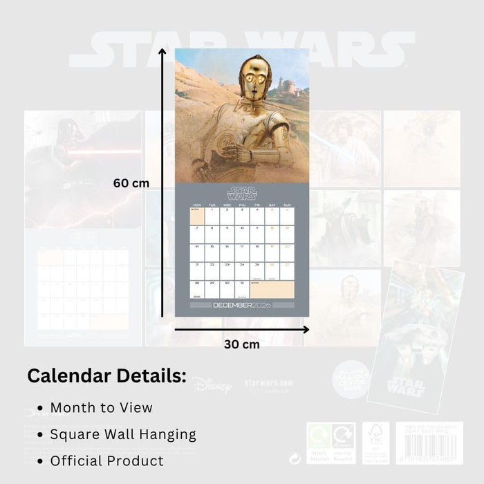 Star Wars Square Calendar 2026