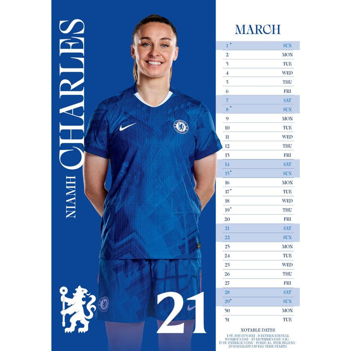 Chelsea WFC A3 Calendar 2026