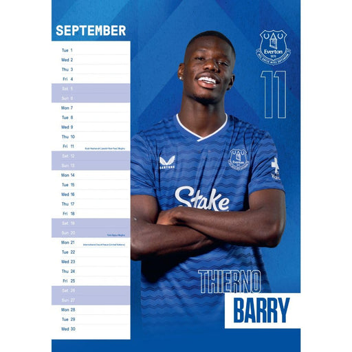 Everton FC A3 Calendar 2026