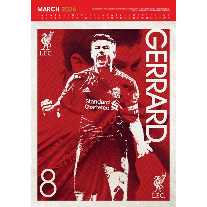 Liverpool FC Deluxe Calendar 2026