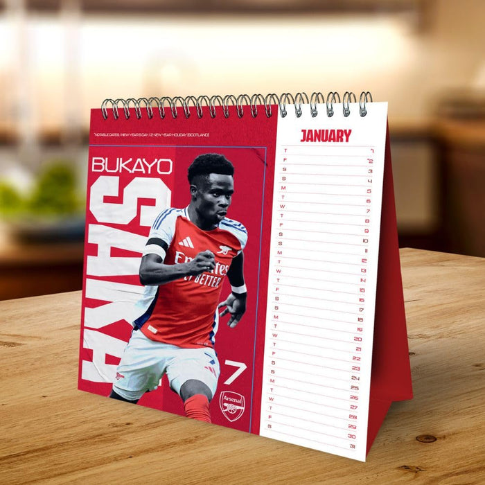 Arsenal FC Desktop Calendar 2026