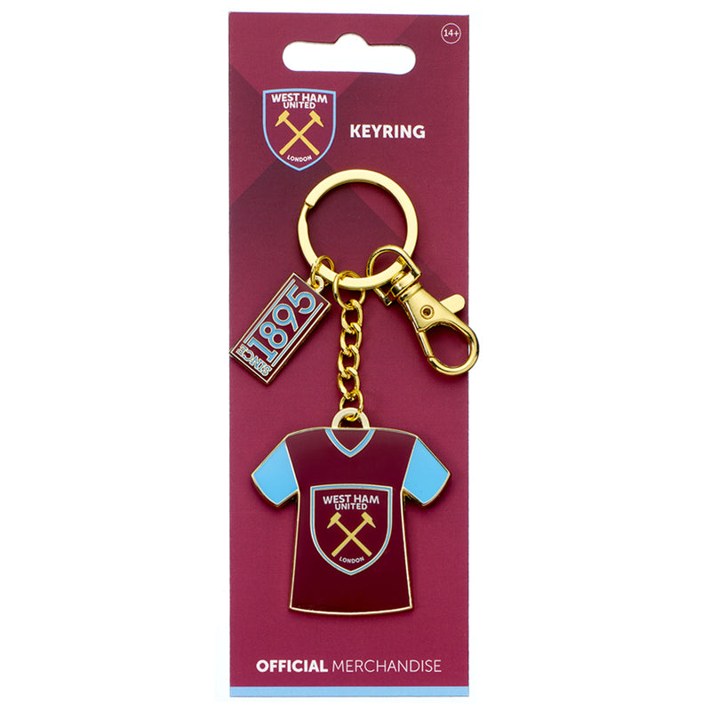 West Ham United FC Shirt Charm Keyring