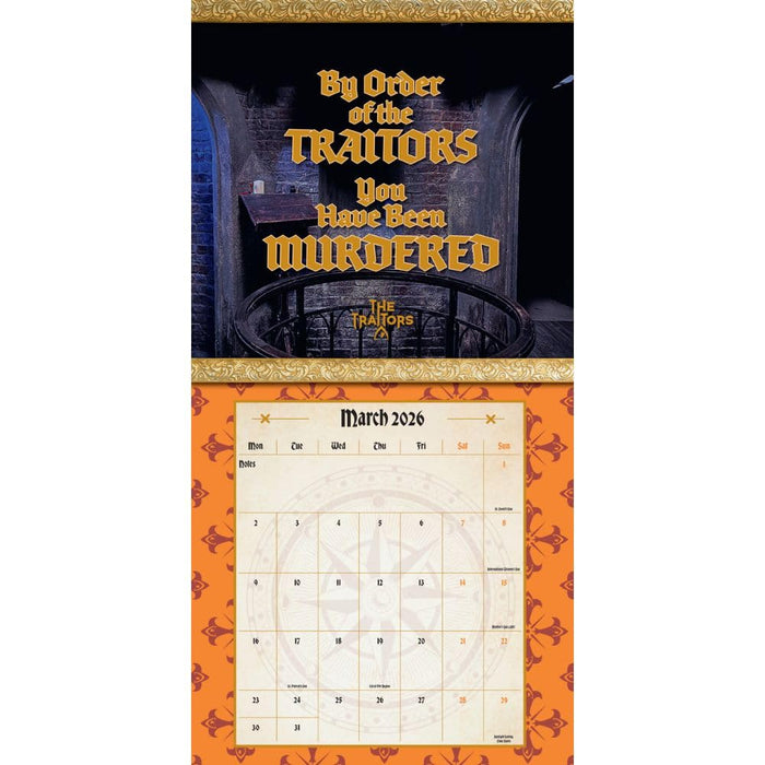 The Traitors Square Calendar 2026