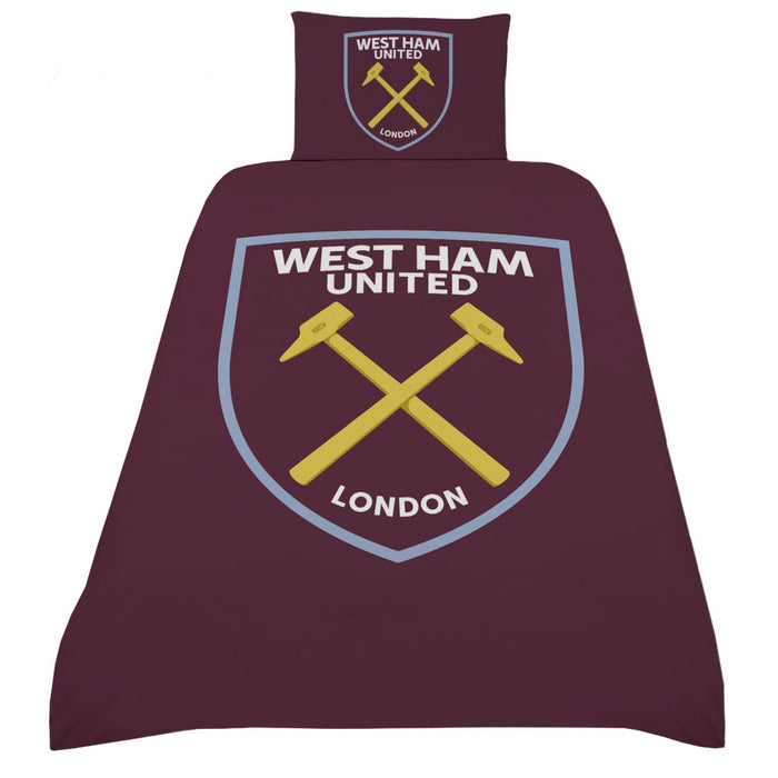 West Ham United FC Crest Single Duvet Set