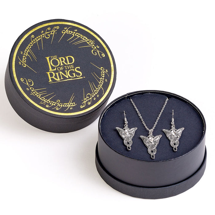 The Lord Of The Rings Evenstar Necklace & Earrings Gift Box