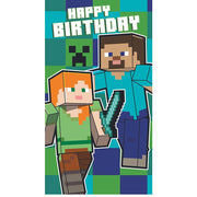 Minecraft Birthday Card With Stickers