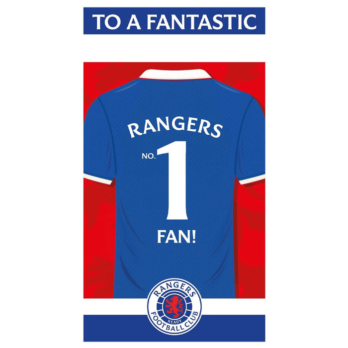 Rangers FC FC Personalised Birthday Card