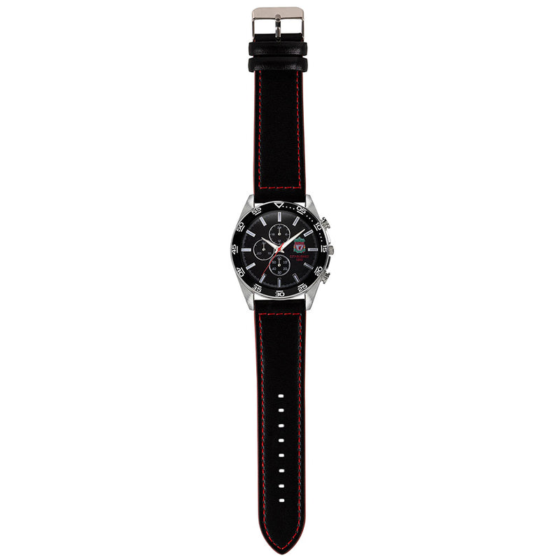 Liverpool FC Mens Leather Strap Chronograph Watch