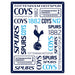 Tottenham Hotspur FC Large Montage Sign