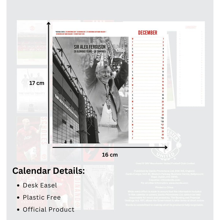 Manchester United FC Desktop Calendar 2027
