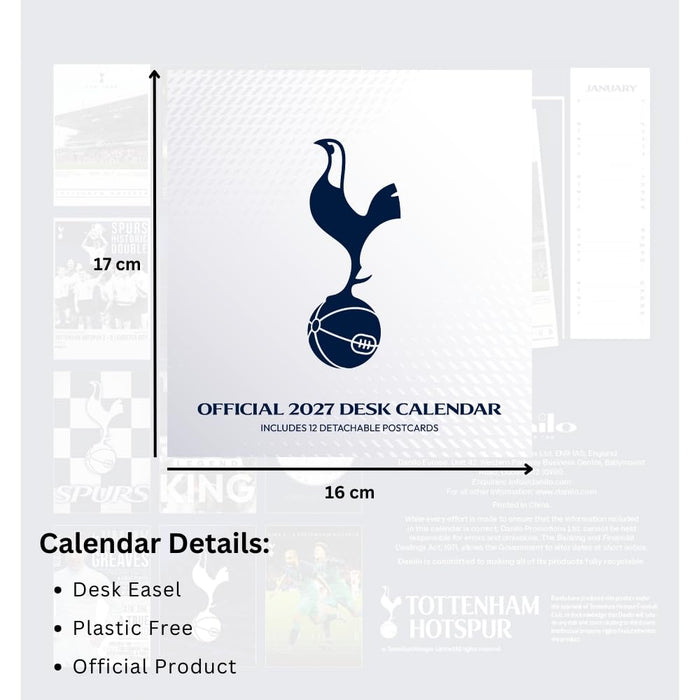 Tottenham Hotspur FC Desktop Calendar 2027