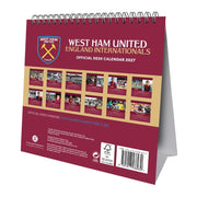 West Ham United FC Desktop Calendar 2027