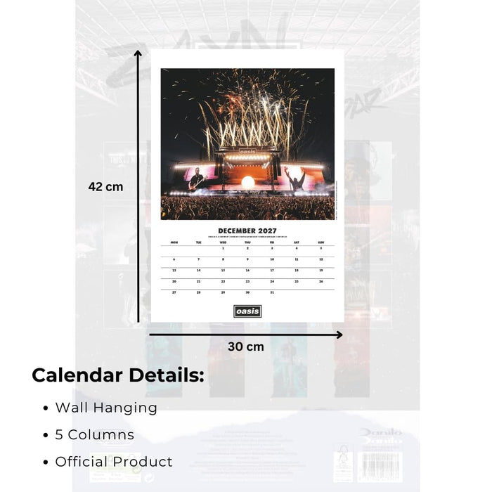 Oasis A3 Calendar 2027