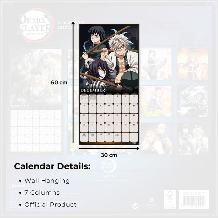 Demon Slayer Square Calendar 2027