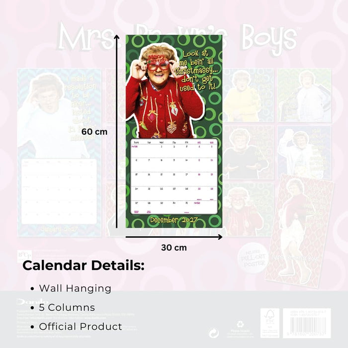 Mrs Browns Boys Square Calendar 2027