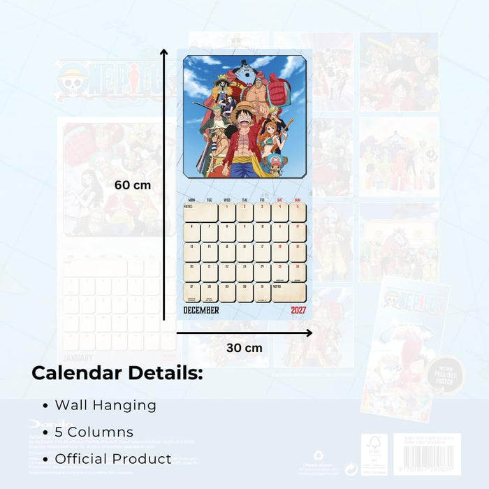 One Piece Square Calendar 2027