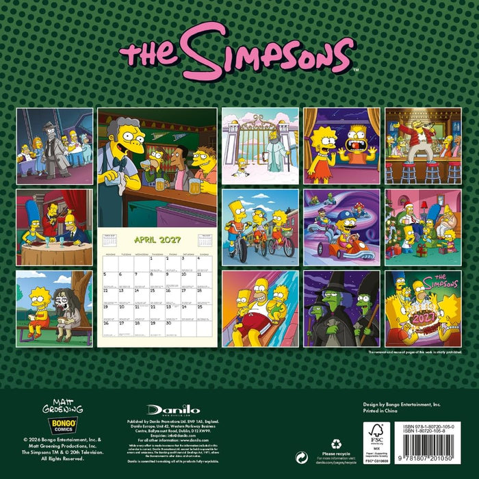The Simpsons Square Calendar 2027