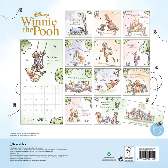 Winnie The Pooh Square Calendar 2027