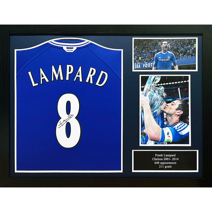 Chelsea FC Lampard Signed Shirt (Framed) - Excellent Pick