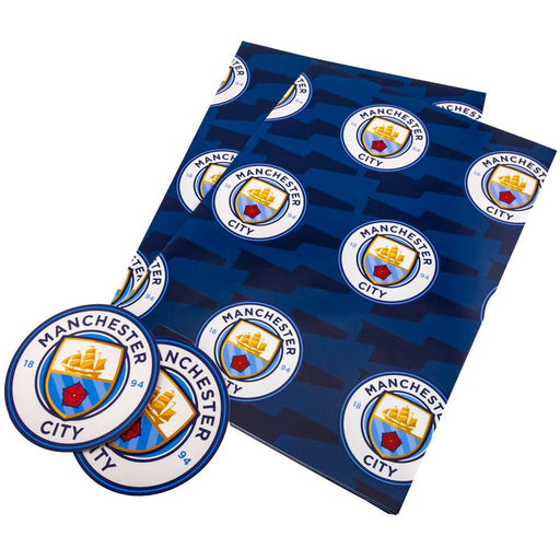 Manchester City FC Text Gift Wrap - Excellent Pick