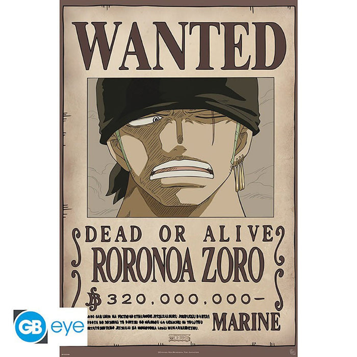 One Piece Poster Wanted Zoro 167 - Excellent Pick