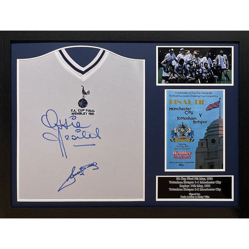 Tottenham Hotspur FC 1981 Ardiles & Villa Signed Shirts (Dual Framed) - Excellent Pick