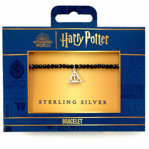 Harry Potter Stone Bracelet With Sterling Silver Charm Deathly Hallows