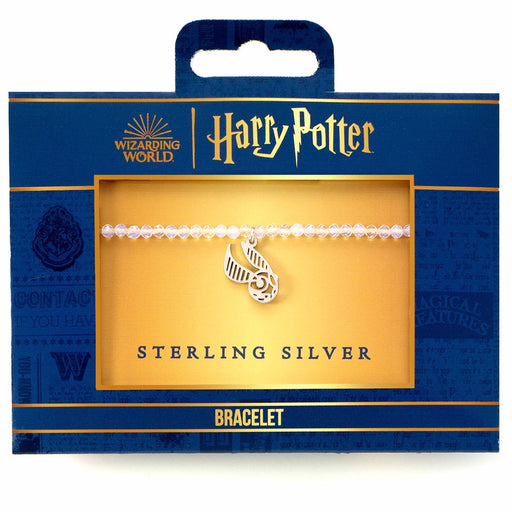 Harry Potter Stone Bracelet With Sterling Silver Charm Golden Snitch