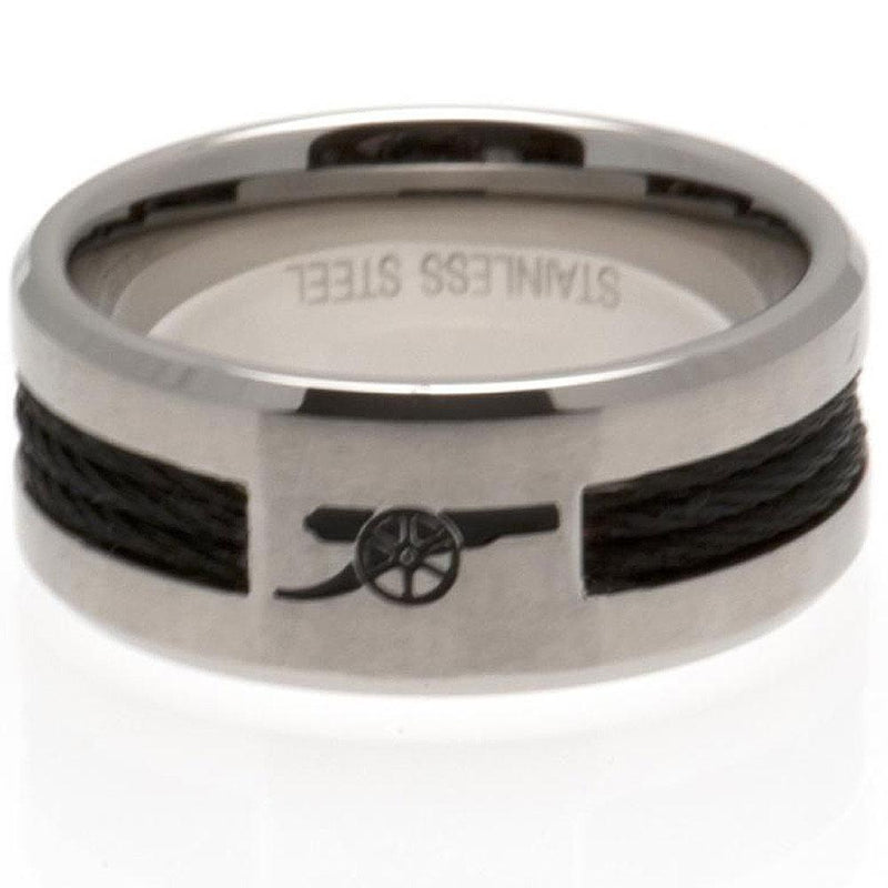 Arsenal FC Black Inlay Ring Large - Excellent Pick