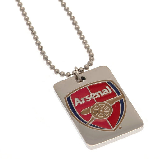 Arsenal FC Enamel Crest Dog Tag & Chain - Excellent Pick