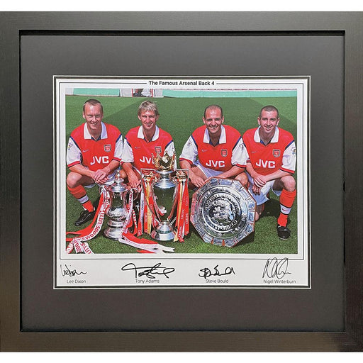 Arsenal FC Famous Back 4 Signed Framed Print - Excellent Pick