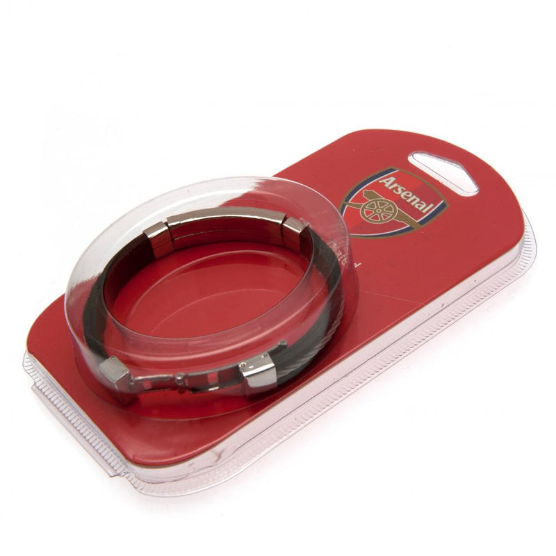 Arsenal FC Silver Inlay Silicone Bracelet - Excellent Pick