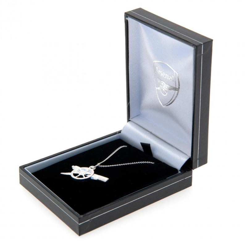Arsenal FC Sterling Silver Pendant & Chain GN - Excellent Pick