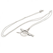 Arsenal FC Sterling Silver Pendant & Chain GN - Excellent Pick