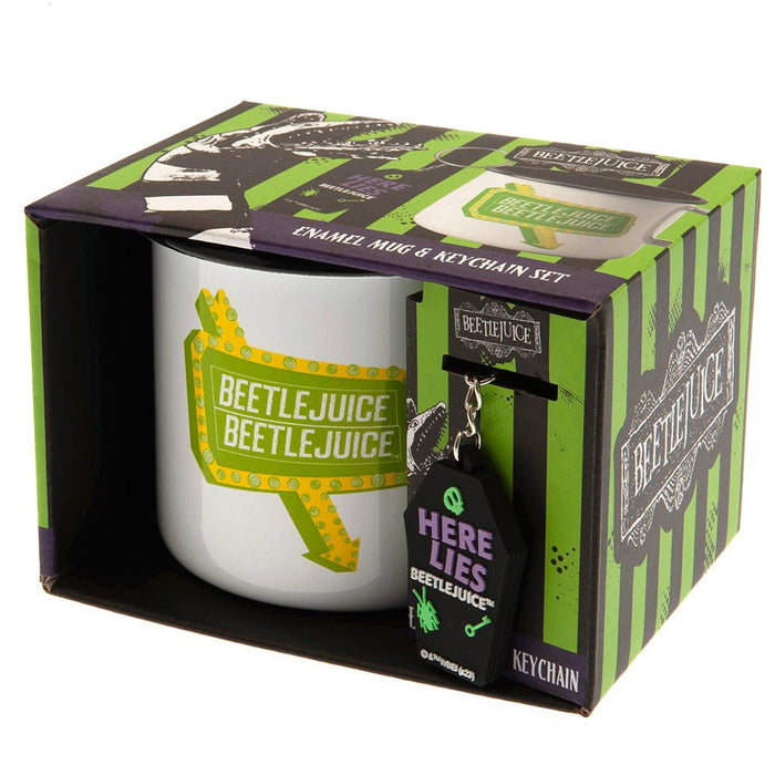 Beetlejuice Enamel Mug & Keyring Set - Excellent Pick