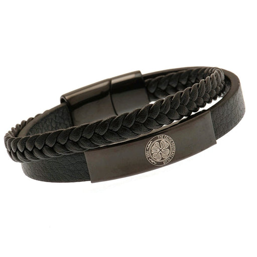 Celtic FC Black IP Leather Bracelet - Excellent Pick