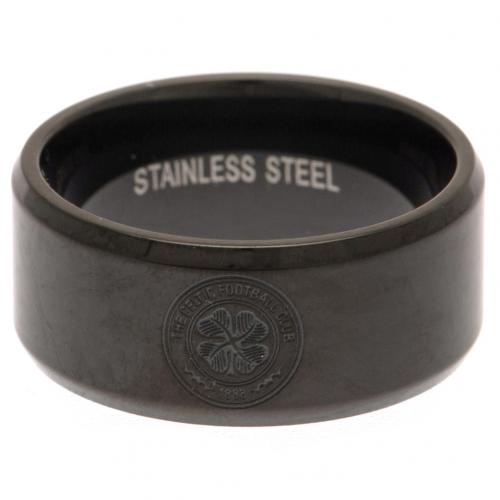 Celtic FC Black IP Ring Small - Excellent Pick