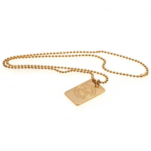 Celtic FC Gold Plated Dog Tag & Chain - Excellent Pick